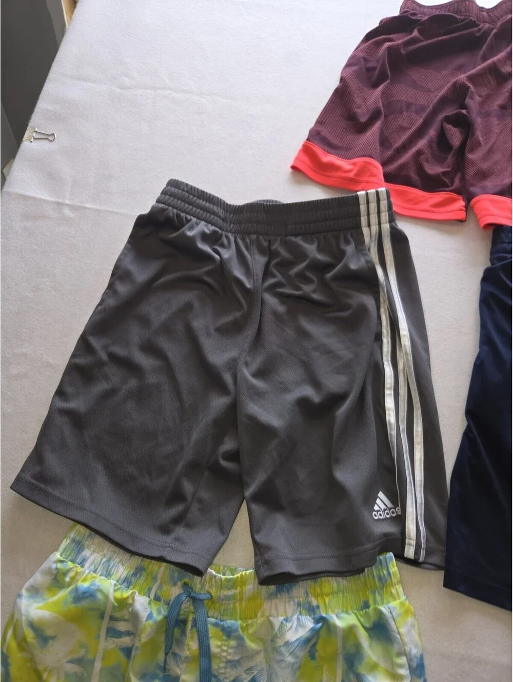 Lot of 5 Boys Youth Athletic Shorts Size M Adidas And Misc Brands CB2 0023